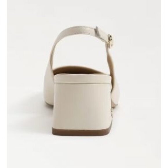 NIB Sam Edelman Terra Slingback Block Heel Ivory Leather Size US 5 $140 [jb] - Picture 7 of 16